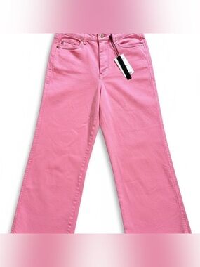 Judy Blue Pink Wide-Leg High-Rise Jeans